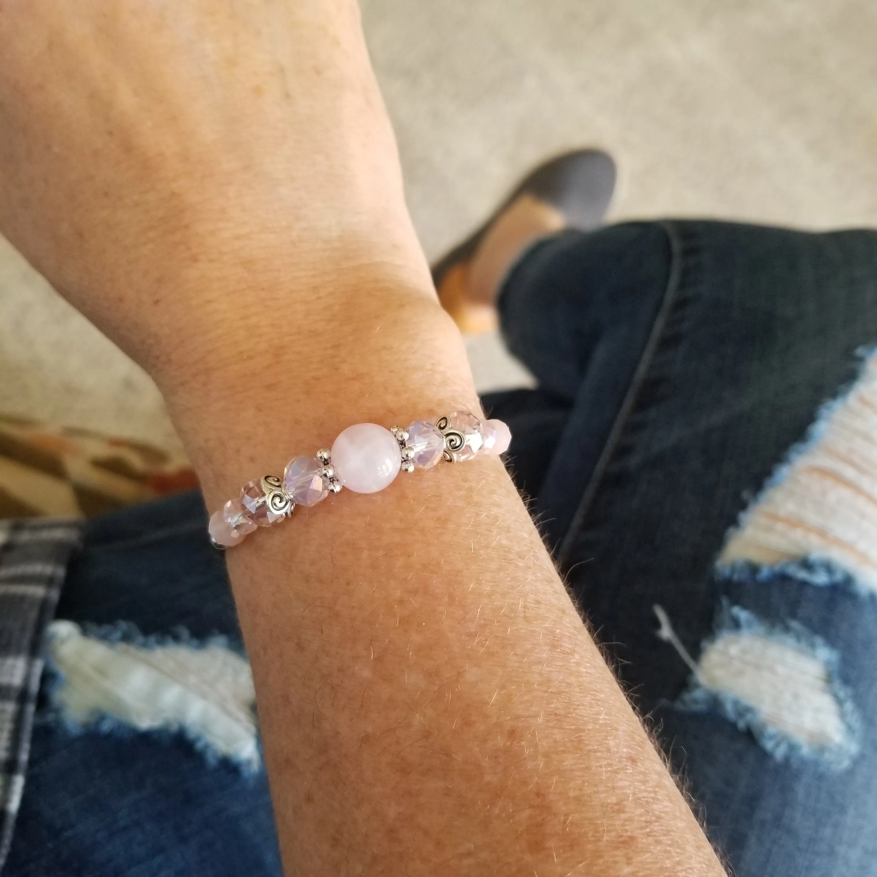 Wrap Bracelet - Rose Quartz