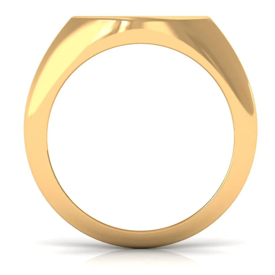 Zircon Sagittarius Zodiac Signet Unisex Ring